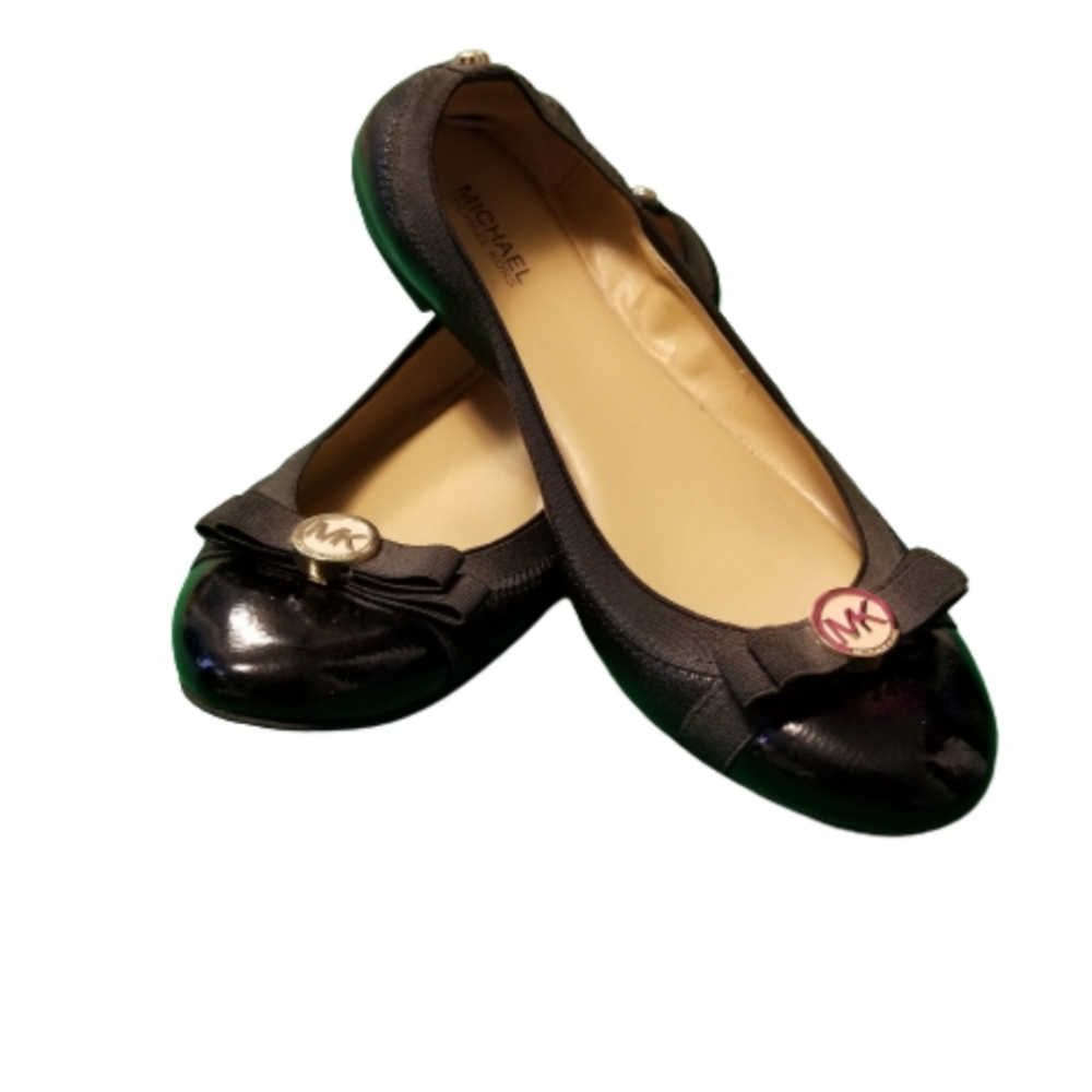 Michael Kors Dixie Ballet Black Leather  Flats